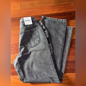 Garage Denim Washed Black Straight Jeans